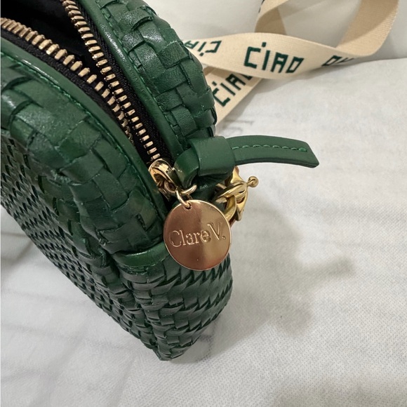 Clare V Fern Zigzag Woven Leather Midi Sac Crossbody - Picture 5 of 8